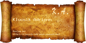 Klucsik Adrienn névjegykártya